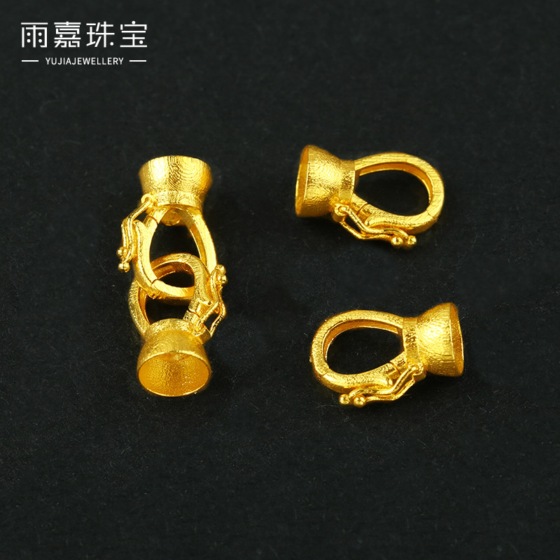 18K Gold Clasp Double Safety Fist Clasp Accessory DIY Jewelry Parts Bracelet Necklace Braided Rope Beading Material 18K Gold Clasp Double Safety Fist Clasp Accessory DIY Jewelry Parts Bracelet Necklace Braided Rope Beading Material