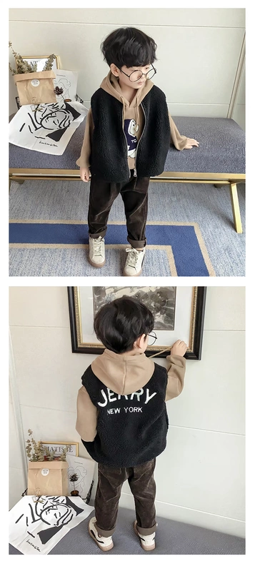Áo vest bé trai cotton mùa thu đông 2018 phiên bản mới của Hàn Quốc cho bé mặc áo ngoài mùa đông ấm áp cho bé áo thun trẻ em