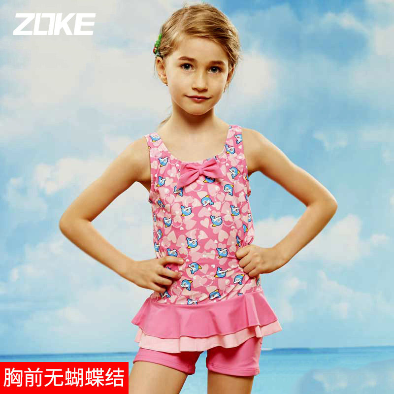 zoke Children's swimsuit Girls medium and large children's swimsuit One