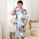 Mùa hè cặp đôi lụa gợi cảm áo choàng dễ thương áo choàng nam và nữ lụa mỏng phần hai mảnh băng lụa mùa xuân và đồ ngủ mùa thu áo choàng lụa ngủ đẹp