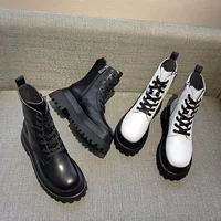 Martens, Tide, летние тонкие короткие сапоги на платформе в английском стиле, ботинки, в британском стиле, подходят для весны и осени