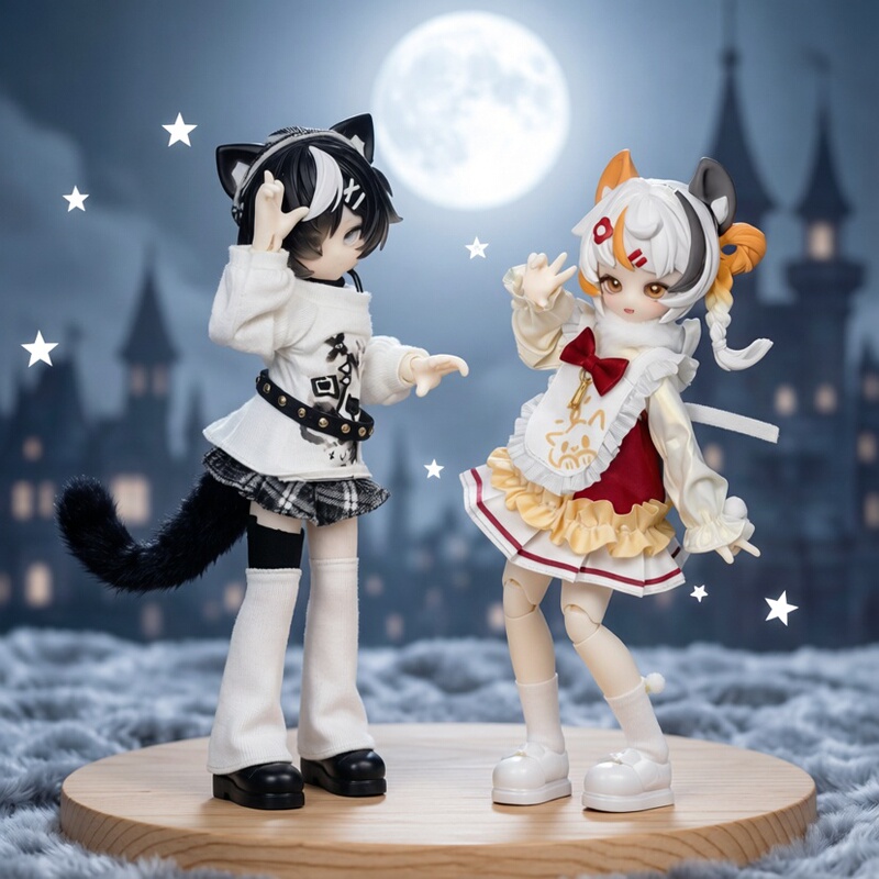 【First Batch】Authentic Meow Meow Meow Power 8-Inch Bjd Blind Box Trendy Toy Movable Doll Figurine Gift