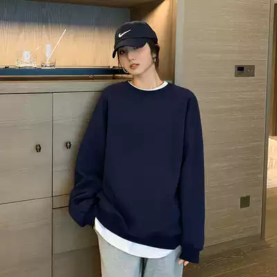 South Korea 2021 new loose bf lazy wind sweater female tide ins design sense hooded pullover long-sleeved top