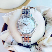 citizen West Tiecheng Silver Simple Steel Strip Diamond Women Watch EL3040-80A