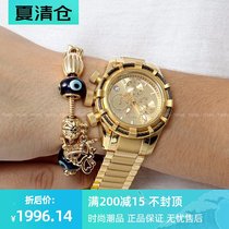 Counter Invicta 12461 Bolt Gold Stainless Steel Three-Eye Chronograph Waterproof Quartz Ladies Hand