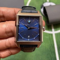 BMW BMW watch mens rectangular mens watch blue belt trend fashion sports quartz watch BMW5003