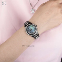 Counter Bulova Watch Bulova TurnStyle Crystal Black Mother-of-Pearl Womens Watch