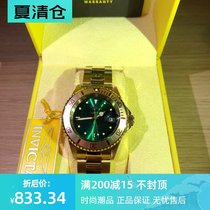 Invicta 18K Gold 28665 Gold Green Water Ghost Mens Domineering Watch Waterproof Mechanical Watch