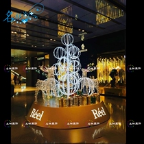 Name sample beauty Chen three-dimensional spherical Christmas tree Christmas ELK lighting shape Christmas Mall hotel beauty Chen decoration