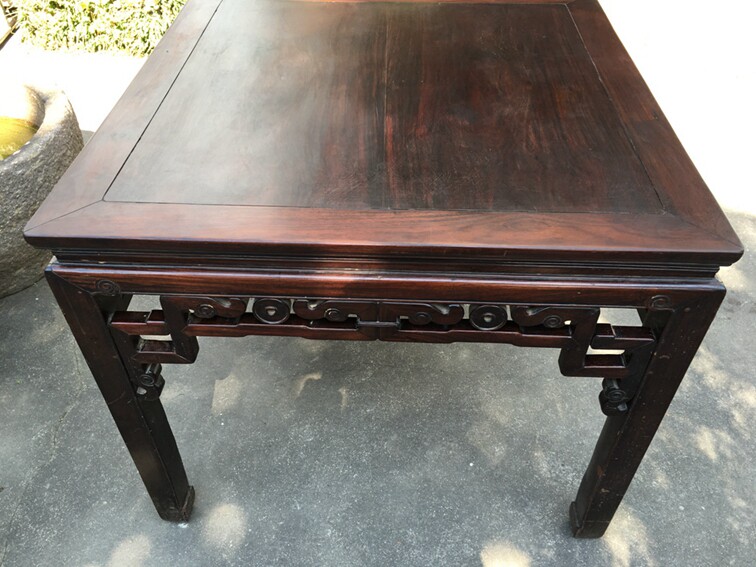 Old furniture Qing Dynasty old red wood Eight fairy table tea table bag old bag true-Taobao