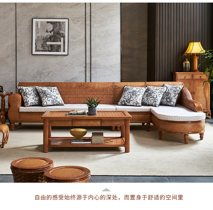 真藤沙发藤椅沙发藤编家具真藤客厅组合转角沙发植物藤印尼藤沙发-阿里巴巴