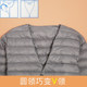 2023 New Thin Down Jacket Men's Collarless Warm Inner Large Neck Round Neck Inner Thin V-neck Jacket