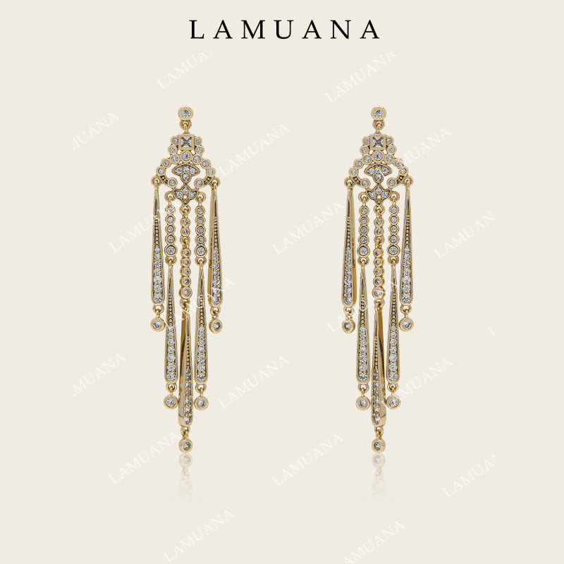 Lamuana French Court Tassel Earrings Niche Retro French Design Heavy-Duty Long Tassel Earrings 94843 Lamuana French Court Tassel Earrings Niche Retro French Design Heavy-Duty Long Tassel Earrings 94843