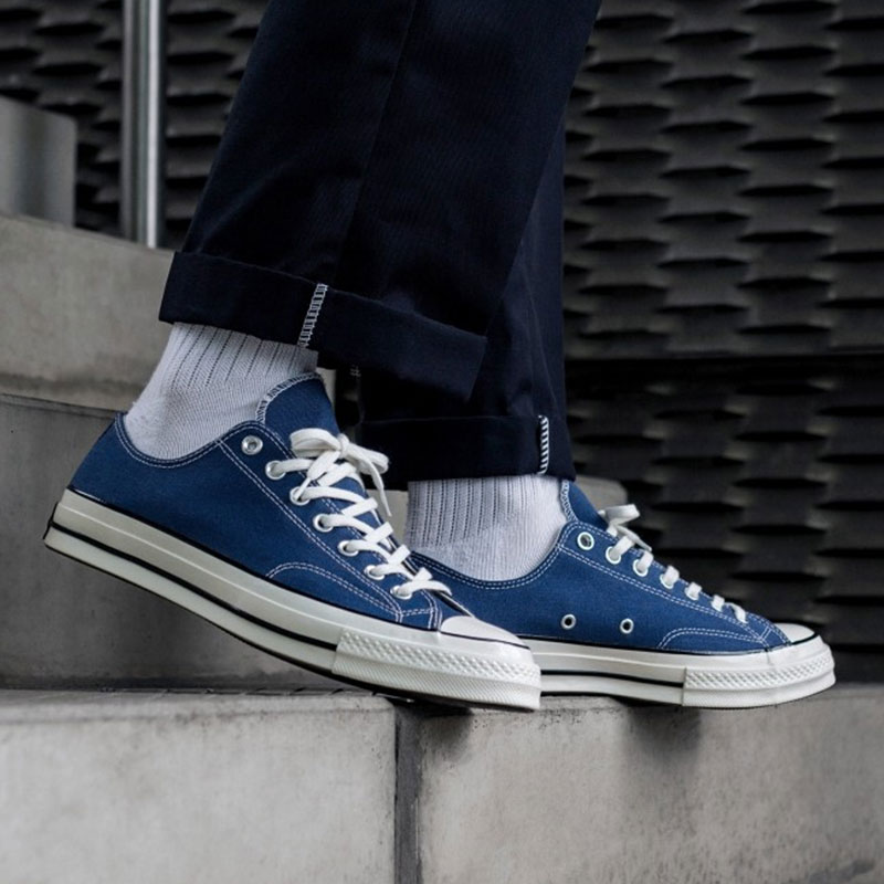 Converse Navy Low on model