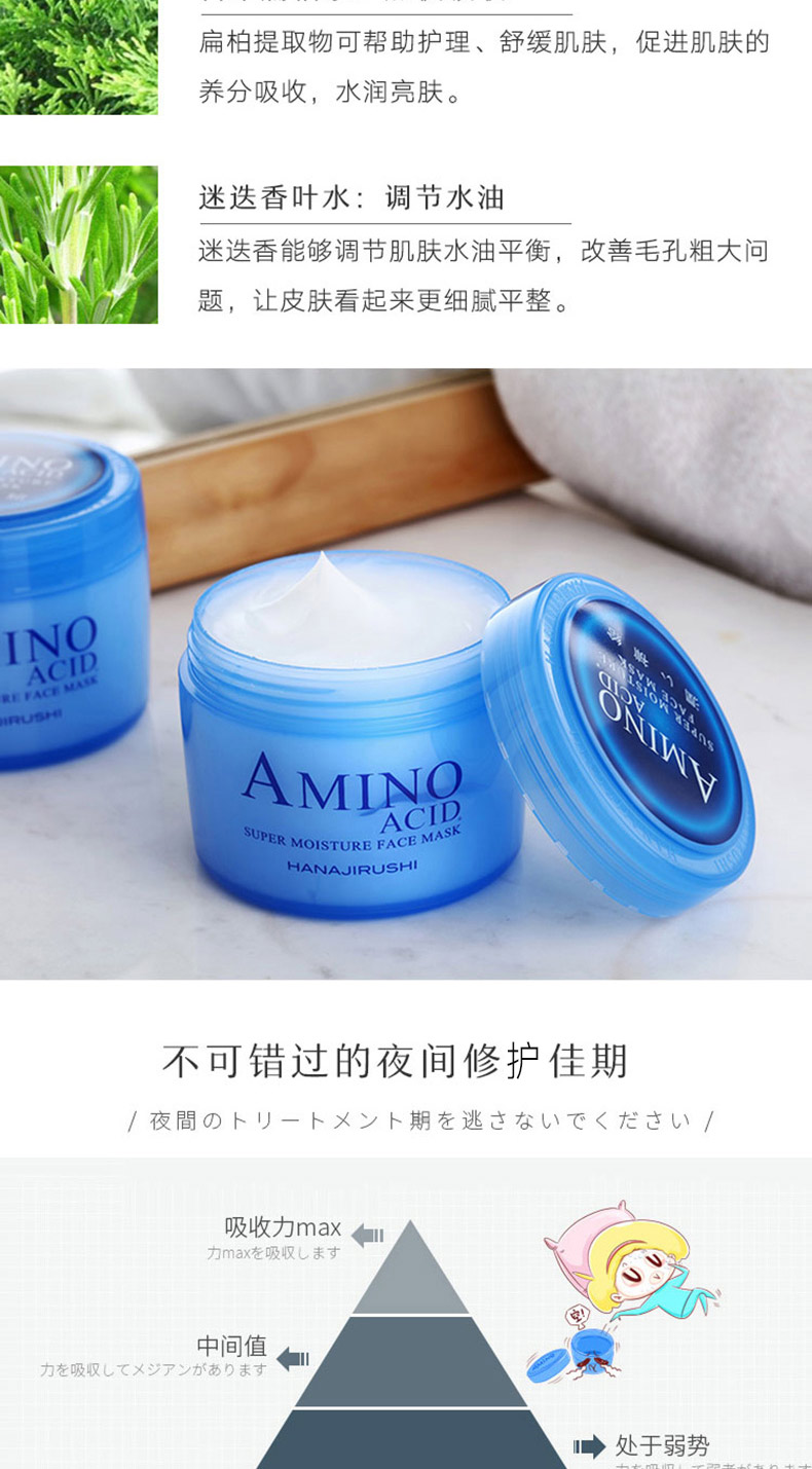 Mặt nạ ngủ dưỡng ẩm in hình con đỉa in hoa [Watsons] dưỡng ẩm làm sáng da thu nhỏ lỗ chân lông - Mặt nạ kem dưỡng ẩm cho da mặt