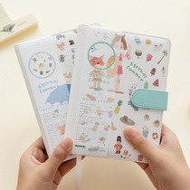 Creative hand account notebook simple illustration girl diary color page university birthday week month plan notepad
