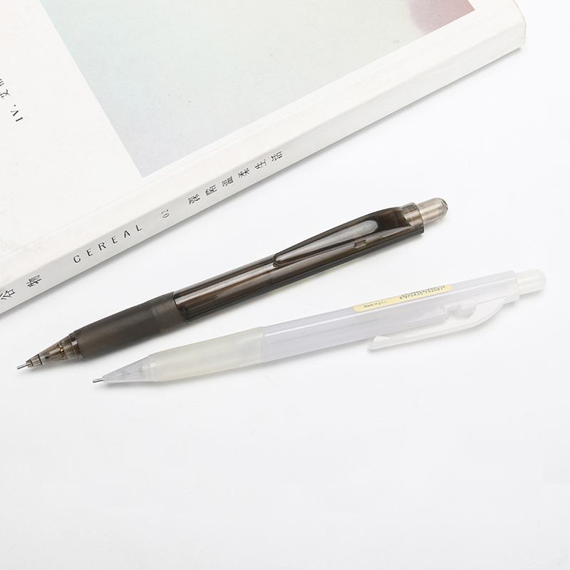 Simple day series Automatic pencil 0 5mm Creative light riding high junior high school student transparent frosted pencil