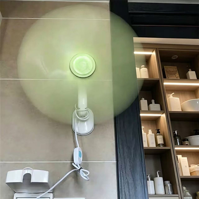 Wall-Mounted Fan, Small Kitchen Fan, Dormitory, Home Bathroom, Toilet Wall-Mounted, No-Drill Small Electric Fan