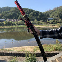 Wooden knife Juhedao training rib difference Japanese Toyo samurai blade short knife Suzhen solid wood outdoor training does not open the blade