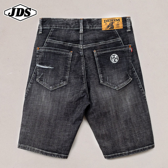 ໂສ້ງຂາສັ້ນ Denim ຂອງຜູ້ຊາຍ trendy pants ສາມໄຕມາດ summer ແບບຈີນບາງພິມ stretch ກາງ pants ripped jeans jodhpurs