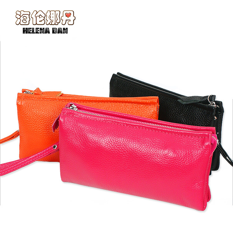 Leather clutch women's bag 2020 new Korean version fashion first layer cowhide women's large screen mobile phone clutch bag card bag