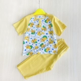 Детская пижама ручной работы, штаны, семейный стиль, детская одежда, короткий рукав