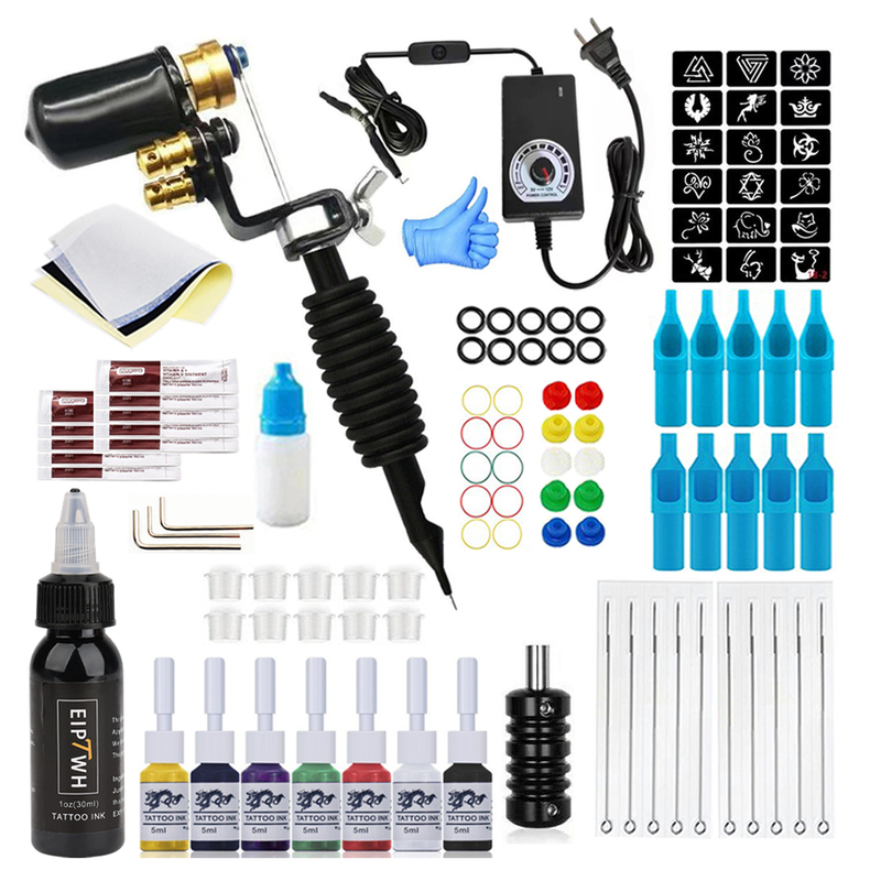 Tattoo Machine Kit Complete Set for Beginners, Tattoo Machine for Opening a Shop, Includes Ink and Disposable Needles Tattoo Machine Kit Complete Set for Beginners, Tattoo Machine for Opening a Shop, Includes Ink and Disposable Needles