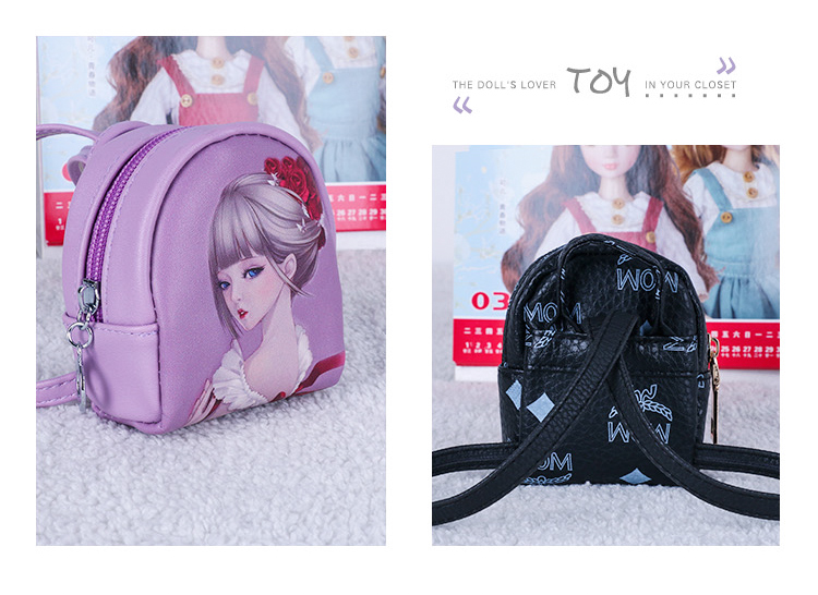Luồng ba lá BJD Luo Kaidi 60 cm phụ kiện búp bê tuyệt đẹp thời trang Hàn Quốc hoạt hình túi ba lô giản dị búp bê búp bê