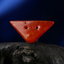 Millennium Pakistan regional cherry red geometric shaped double-hole plate bead