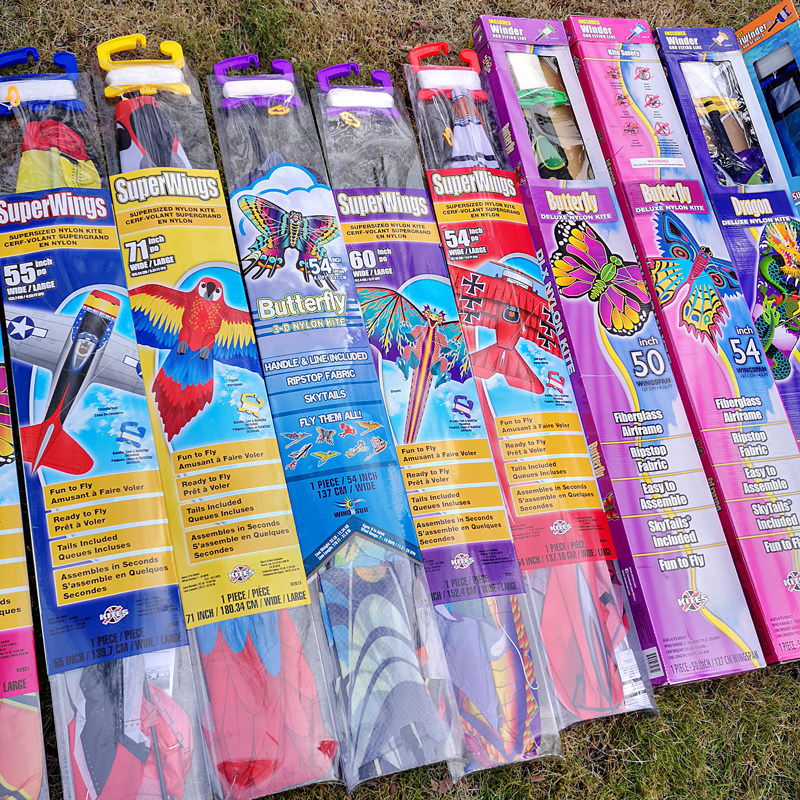 Easy to fly nylon cloth kite easy to assemble very stable large size 8 adult outdoor kite with 50m string