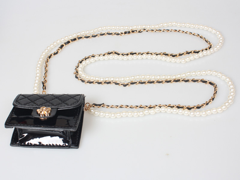 Cross-body Mini Waist Bag Pearl Chain Double Layer Waist Chain Wholesale Nihaojewelry display picture 3