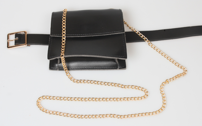 Fashion Decorative Long Chain Solid Color Small Waist Bag Wholesale Nihaojewelry display picture 2