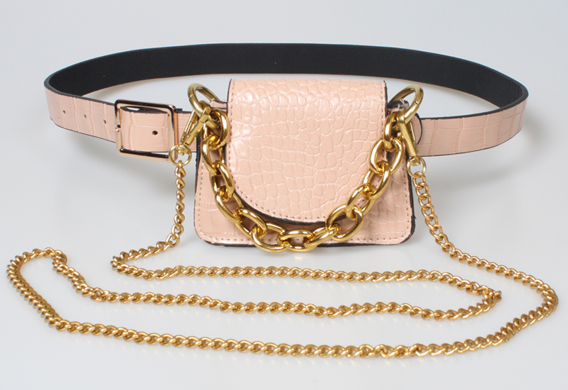 Retro Gold Chain Belt Waist Bag display picture 8