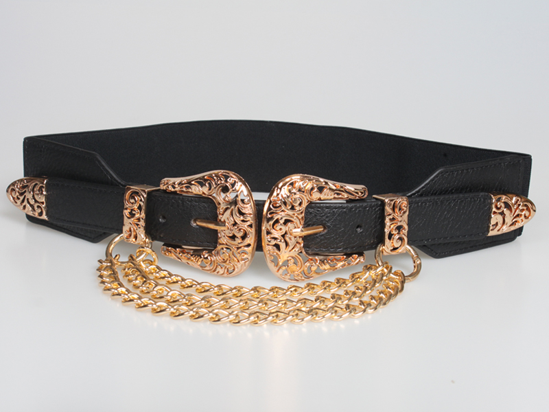 Double-headed Buckle Chain Punk Style Belt display picture 2