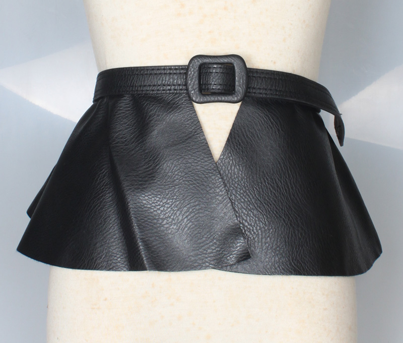 Ultra breite Taille mit PULeder rock Dekoration Damen AllMatch Grtel mit Hemd Kleid schwarzpicture1