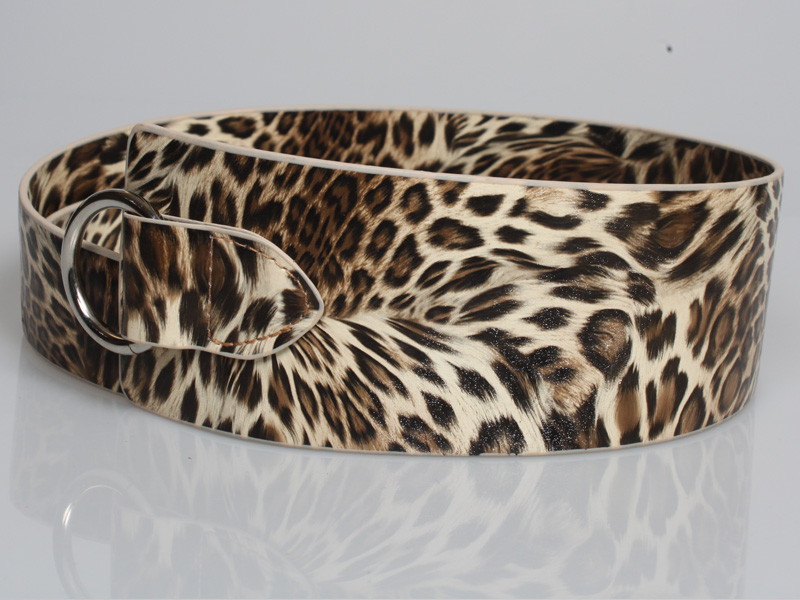 Beige Leopard Print Pu Soft Leather Long Knotted Belt Wholesale Nihaojewelry display picture 7