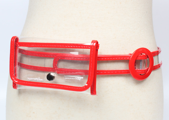 Fashion Plastic Contrast Color Transparent Belt Type Waist Bag Wholesale Nihaojewelry display picture 7