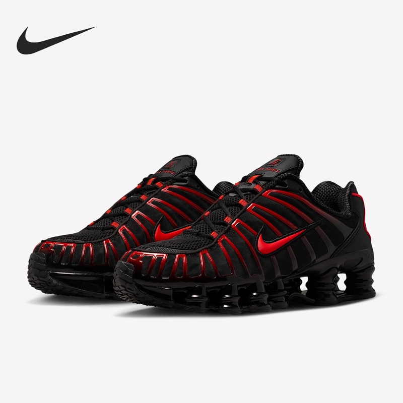 Nike Men's Shoes Nike Shox Tl Red and Black Sports Casual Shoes Cushioning Retro Dad Shoes Av3595-016