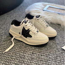 Tonys Selected ~ Genuine leather white shoes womens thick-soled sneakers comfortable breathable fashionable round toe lace-up non-slip increased height