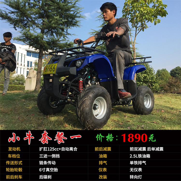 Lớn và nhỏ bò ATV bốn bánh off-road xe máy xăng điện leo núi người lớn xe máy 250 trục truyền