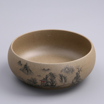 Coarse pottery tea set large tea washing purple sand kung fu washing tea bowl tea cup water cup tea washing tea ceremony accessories six gentlemen Post