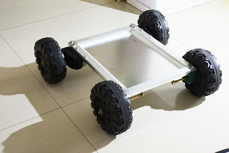 Smart trolley chassis 40 catty load baby carrier chassis large size trolley chassis metal trolley chassis