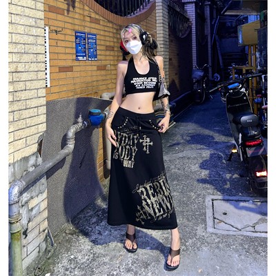 taobao agent Retro design pleated skirt, Japanese long skirt, trend of season