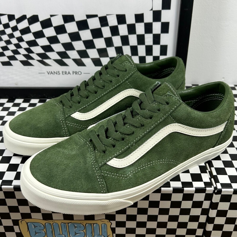 Vans Old Skool Suede Olive Green Low-Top Sports Casual Skate Shoes Vn000D6Wemu