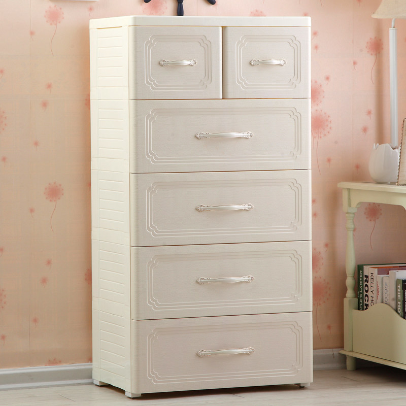 Large number European-style drawer containing cabinet plastic baby wardrobe children's storage cabinet sorting five-bucket cabinet shoe cabinet box