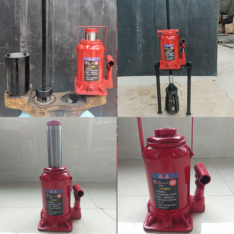 Manual hydraulic multi-function hollow jack 20 tons 50 tons screw pull cylinder liner repair tool Qianjin 32T70T