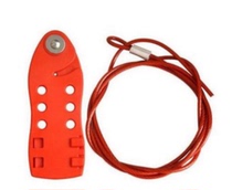 His412 economical steel cable lock fish-shaped steel cable lock stainless steel wire rope industrial practical cable lock diameter 5mm