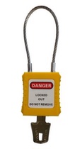 Steel cable padlock through open type His552 solves space-limited bending lock impact insulation