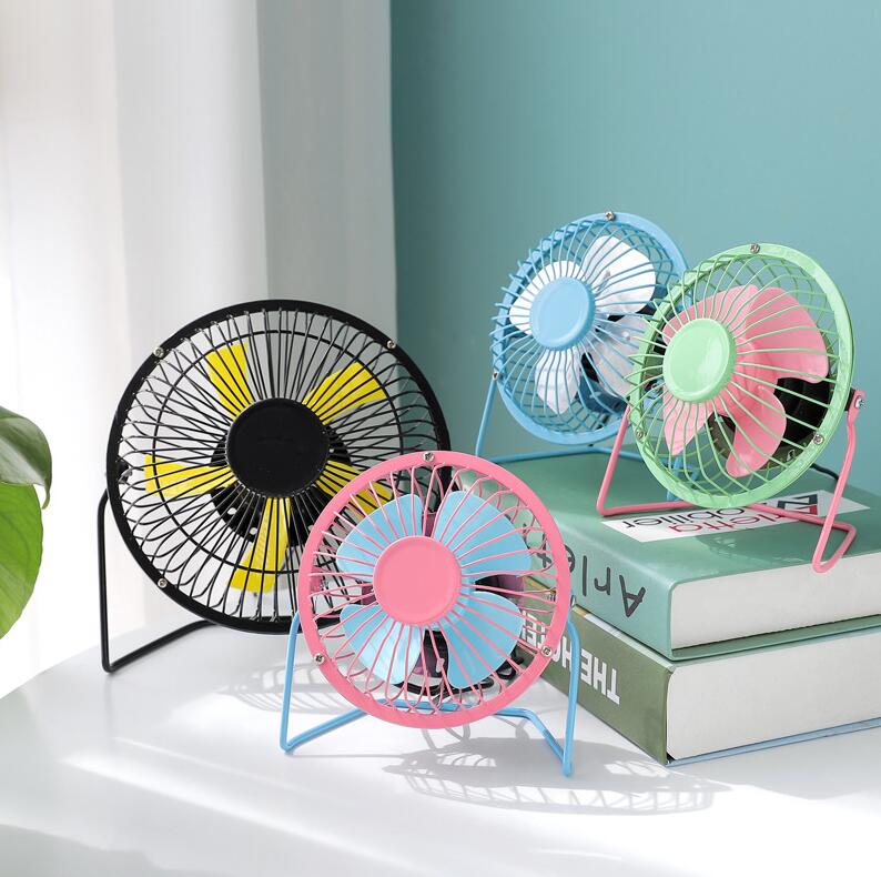 Full cartoon bending mute USB fan mini fan for work desktop computer fan