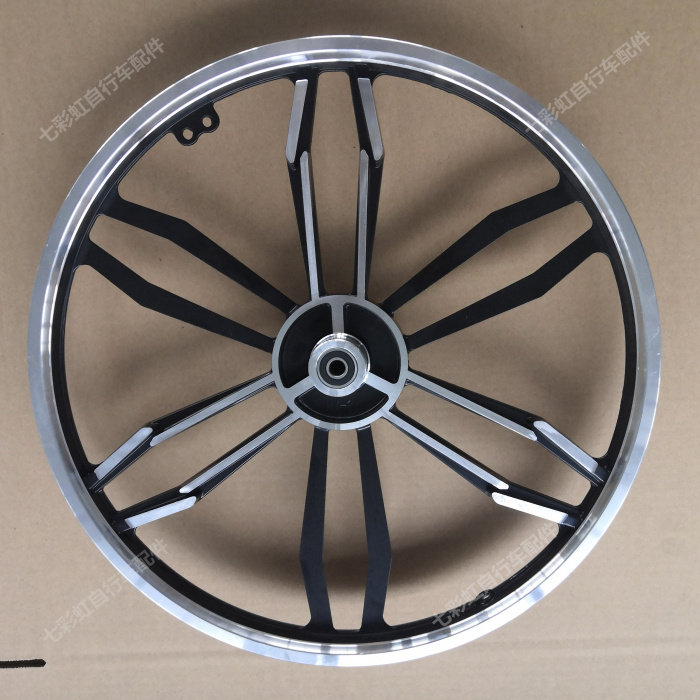 New recommended 20-inch bike integrated wheel set car lap folding cart aluminium alloy wheel hub disc brake light sword